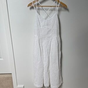 White Lace Jumpsuit with Spaghetti Straps